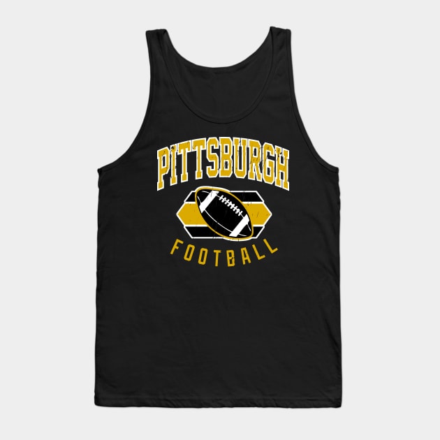 Vintage Pittsburgh Football Tank Top by funandgames